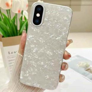 For iPhone X / XS Shell Pattern TPU Protective Phone Case(White)