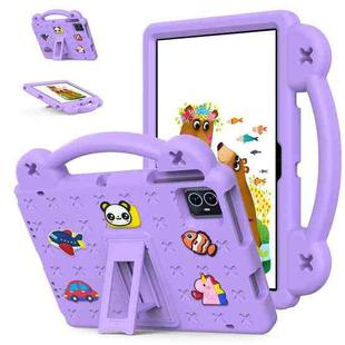 For Walmart ONN 10.1 Gen4 2024 Handle Kickstand Children EVA Shockproof Tablet Case(Light Purple)