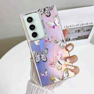 For Samsung Galaxy S23 FE 5G Electroplating Laser Butterfly Phone Case(Pink Butterflies AB2)