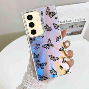 For Samsung Galaxy S24+ 5G Electroplating Laser Butterfly Phone Case(Black Butterflies AB5)