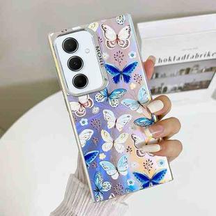 For Samsung Galaxy A55 5G Electroplating Laser Butterfly Phone Case(Blue Butterflies AB4)