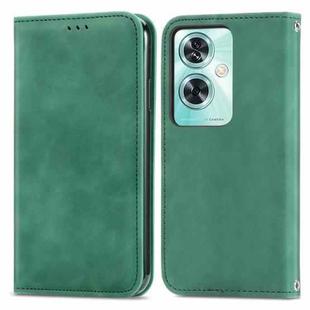 For OnePlus Nord N30 SE Retro Skin Feel Magnetic Flip Leather Phone Case(Green)