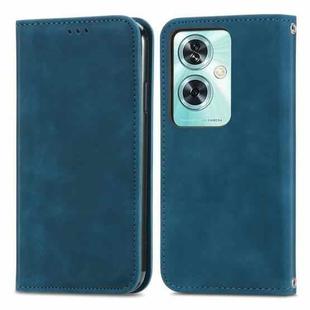 For OnePlus Nord N30 SE Retro Skin Feel Magnetic Flip Leather Phone Case(Blue)