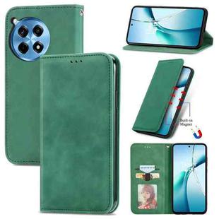 For OnePlus Ace 3 Pro Retro Skin Feel Magnetic Flip Leather Phone Case(Green)