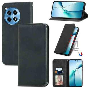 For OnePlus Ace 3 Pro Retro Skin Feel Magnetic Flip Leather Phone Case(Black)