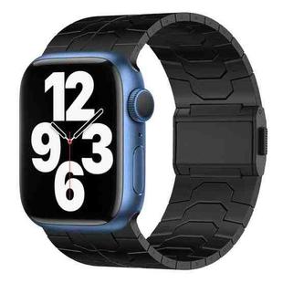 For Apple Watch Series 7 45mm Norman Buckle Stainless Steel Watch Band(Black)