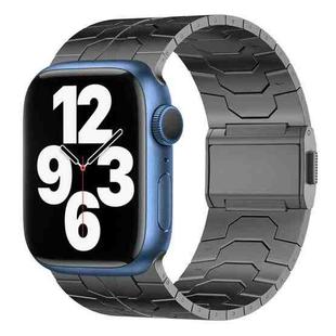 For Apple Watch Series 7 45mm Norman Buckle Stainless Steel Watch Band(Gunmetal)