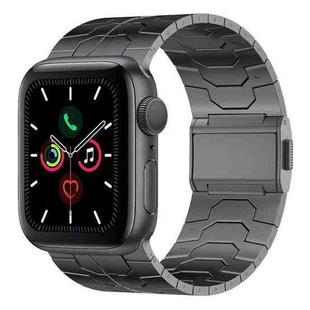 For Apple Watch Series 5 44mm Norman Buckle Stainless Steel Watch Band(Gunmetal)
