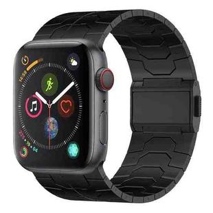 For Apple Watch Series 4 44mm Norman Buckle Stainless Steel Watch Band(Black)