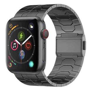 For Apple Watch Series 4 44mm Norman Buckle Stainless Steel Watch Band(Gunmetal)