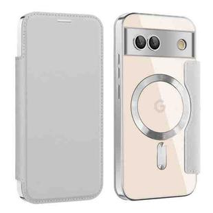 For Google Pixel 8a MagSafe Magnetic RFID Anti-theft Leather Phone Case(Grey)