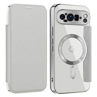 For Google Pixel 9 Pro XL Shield MagSafe RFID Anti-theft Leather Phone Case(Grey)