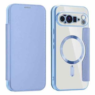For Google Pixel 10 Pro XL Shield MagSafe RFID Anti-theft Leather Phone Case(Blue)