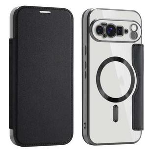 For Google Pixel 10 Pro XL Shield MagSafe RFID Anti-theft Leather Phone Case(Black)