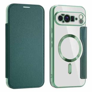 For Google Pixel 10 Pro XL Shield MagSafe RFID Anti-theft Leather Phone Case(Green)