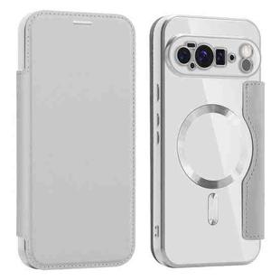For Google Pixel 10 Pro XL Shield MagSafe RFID Anti-theft Leather Phone Case(Grey)
