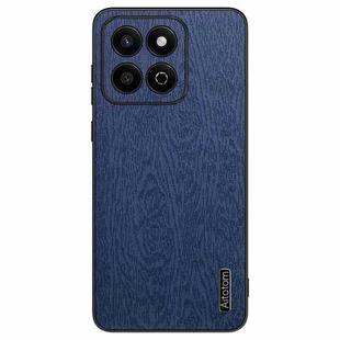 For Honor Play 60 Plus Tree Bark Leather Shockproof Phone Case(Blue)