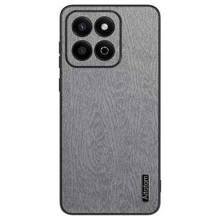 For Honor Play 60 Plus Tree Bark Leather Shockproof Phone Case(White)