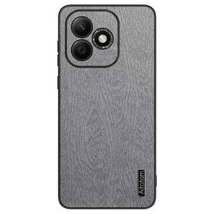 For Honor X60i Tree Bark Leather Shockproof Phone Case(White)