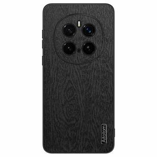 For Honor Magic 7Pro Tree Bark Leather Shockproof Phone Case(Black)