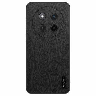 For Honor X60Pro Tree Bark Leather Shockproof Phone Case(Black)