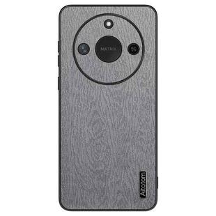 For Honor X60 Tree Bark Leather Shockproof Phone Case(White)