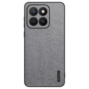 For Honor X8c Tree Bark Leather Shockproof Phone Case(White)