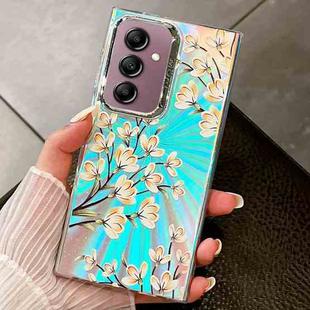 For Samsung Galaxy A14 5G Electroplating Laser Flower Texture TPU Phone Case(Pear Blossom  AH17)