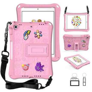 For iPad 10.2 2019 / 2020 / 2021 Hi Baby EVA Full Body Tablet Case with Strap(Pink)