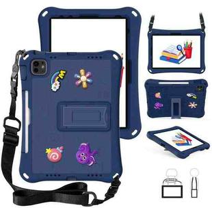 For iPad Pro 11 2024 Hi Baby EVA Full Body Tablet Case with Strap(Navy Blue)