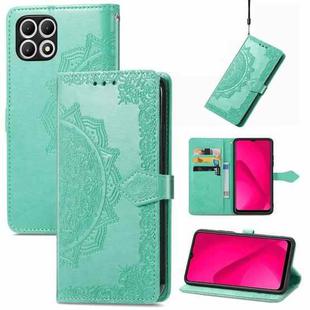 For T-Mobile T Phone 2 Pro 5G Mandala Flower Embossed Leather Phone Case(Green)