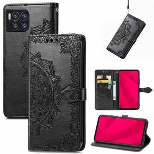 For T-Mobile REVVL 7 Pro 5G Mandala Flower Embossed Leather Phone Case(Black)