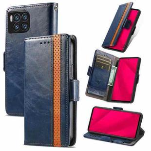 For T-Mobile REVVL 7 Pro 5G CaseNeo Splicing Dual Magnetic Buckle Leather Phone Case(Blue)