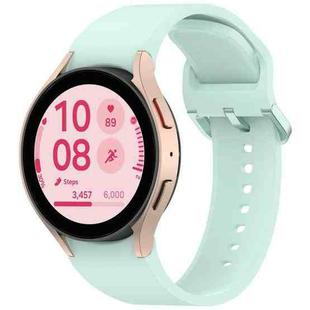 For Samsung Galaxy Watch 7 Solid Color Colorful Buckle Quick Release Silicone Watch Band(Light Green)