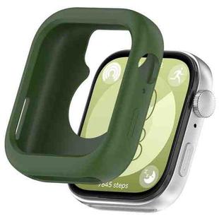 For Huawei Watch Fit3 Solid Color Silicone Watch Protective Case(Army Green)