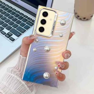 For Samsung Galaxy S24+ 5G Electroplating Pearl Laser Texture TPU Phone Case(Water Ripples)