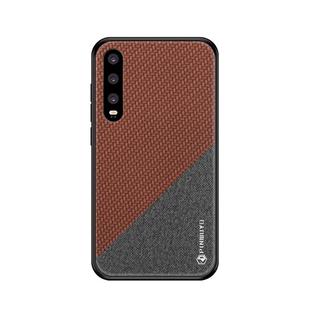 PINWUYO Honors Series Shockproof PC + TPU Protective Case for Huawei P30(Brown)