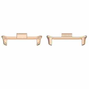 For vivo Watch GT 22mm 1 Pair Metal Watch Band Connector(Rose Gold)