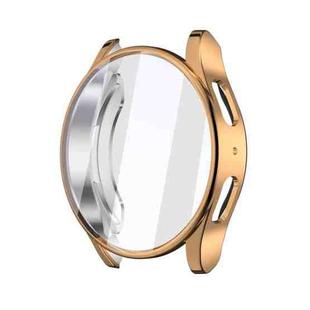 For Samsung Galaxy Watch 7 40mm Full Coverage TPU Electroplated Watch Protective Case(Rose Gold)