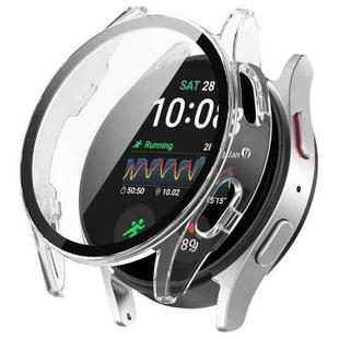 For Samsung Galaxy Watch 7 40mm PC+Tempered Film Integrated Waterproof Watch Protective Case(Transparent)