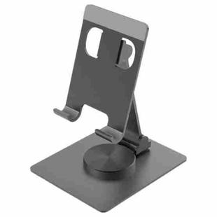 YY-022 360 Degree Rotation Aluminum Alloy Desktop Phone Tablet Holder(Black)