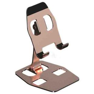 YY-018 Foldable Aluminum Alloy Desktop Phone Tablet Holder(Rose Gold)