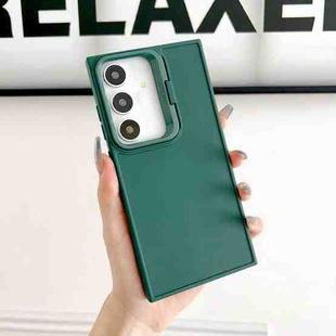 For Samsung Galaxy A55 5G Lens Frame Holder Shockproof Phone Case(Green)