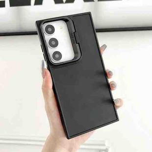 For Samsung Galaxy S23 5G Lens Frame Holder Shockproof Phone Case(Black)
