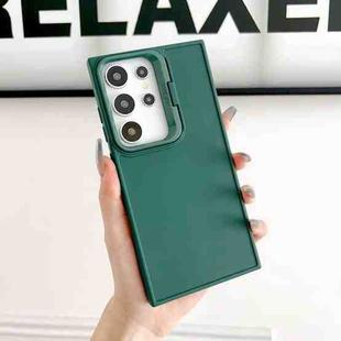 For Samsung Galaxy S24 Ultra 5G Lens Frame Holder Shockproof Phone Case(Green)