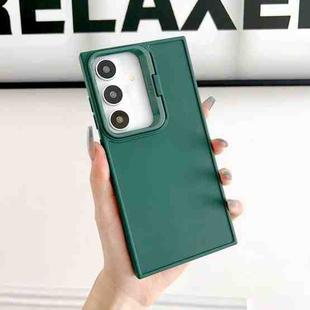 For Samsung Galaxy S23 FE 5G Lens Frame Holder Shockproof Phone Case(Green)