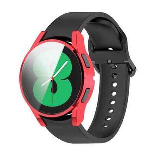 For Samsung Galaxy Watch FE 40mm Full Coverage TPU Electroplated Watch Protective Case(Red)