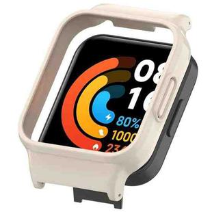 For Redmi Watch 3 Half Pack PC Watch Protective Case(Creamy White)