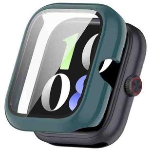 For vivo Watch GT PC + Tempered Glass Film Integrated Watch Protective Case(Pine Green)