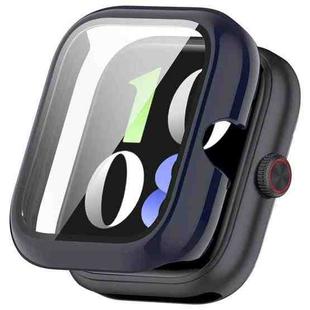 For vivo Watch GT PC + Tempered Glass Film Integrated Watch Protective Case(Ink Blue)